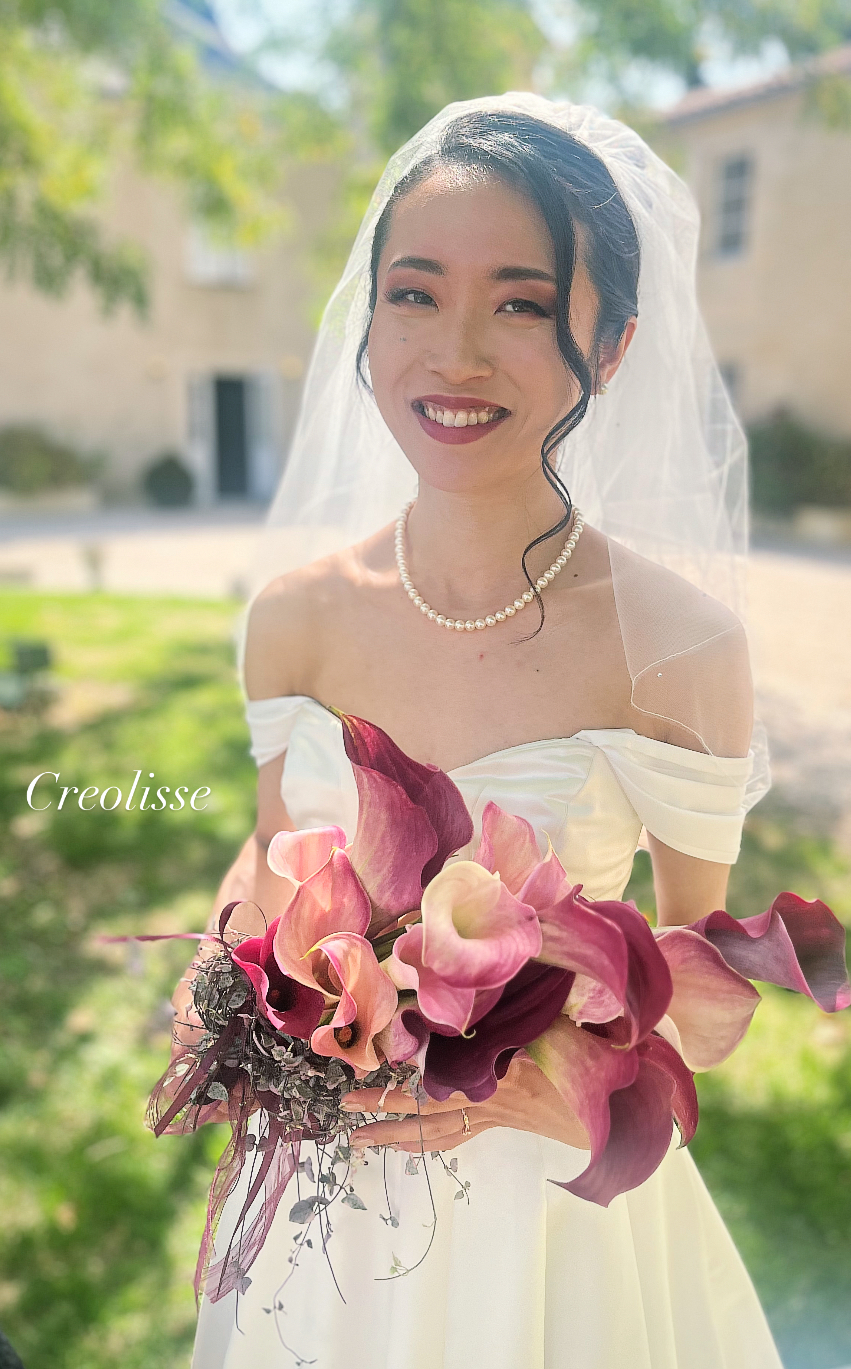 Coiffure mariée voile et chignon — Creolisse